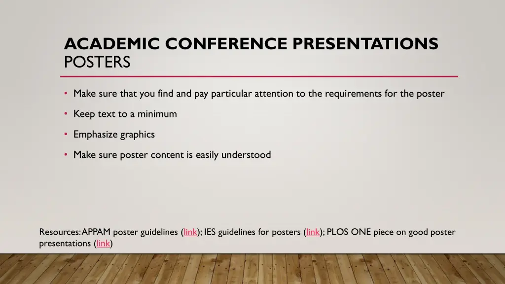 academic conference presentations posters 1