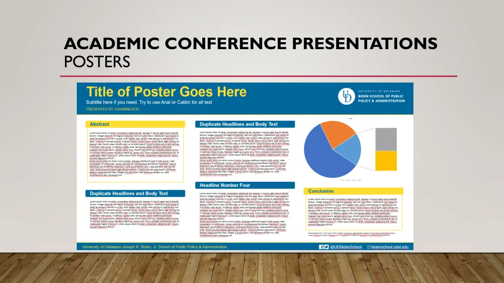 academic conference presentations posters