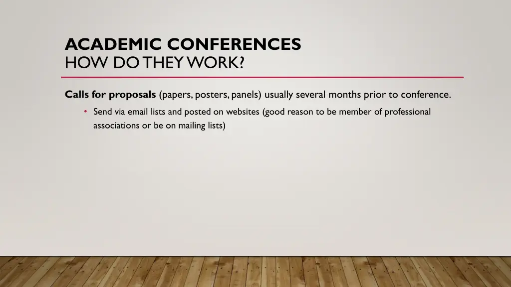 academic conferences how do they work 1