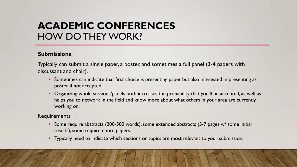 academic conferences how do they work 2