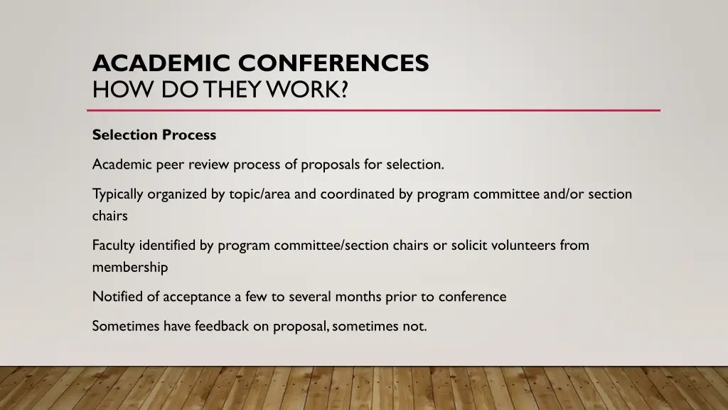 academic conferences how do they work 3