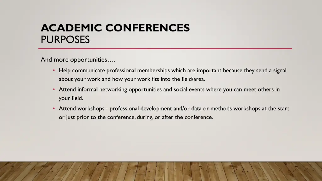academic conferences purposes 1