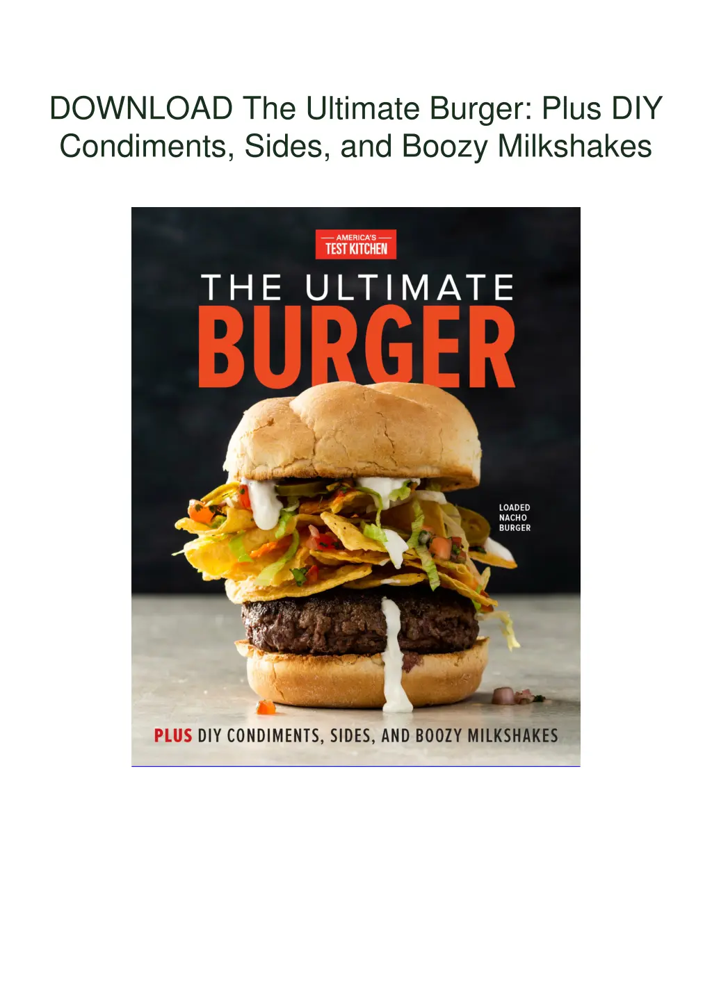 download the ultimate burger plus diy condiments