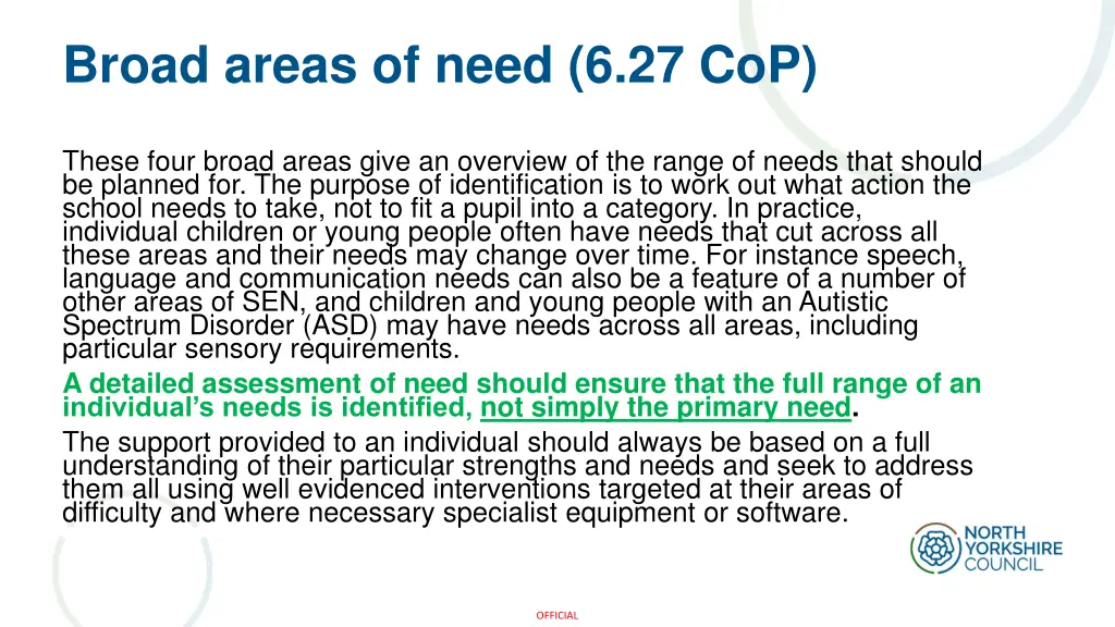 broad areas of need 6 27 cop