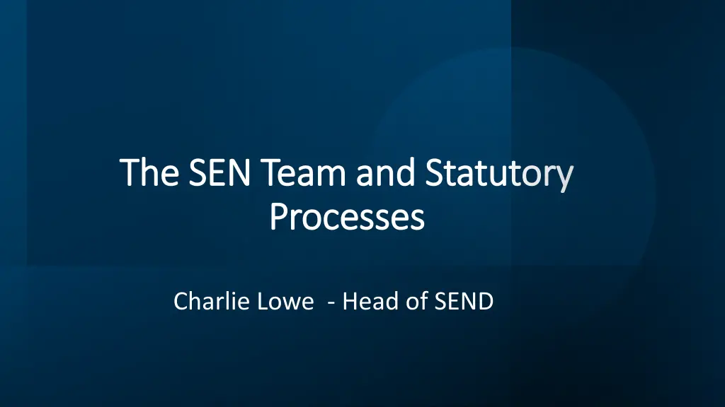 the sen team and statutory the sen team