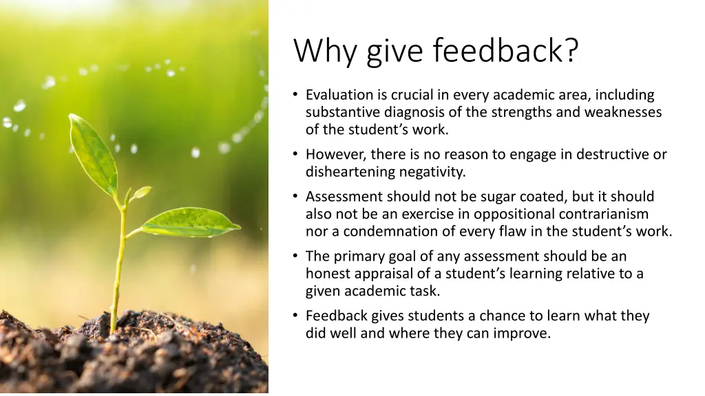 why give feedback