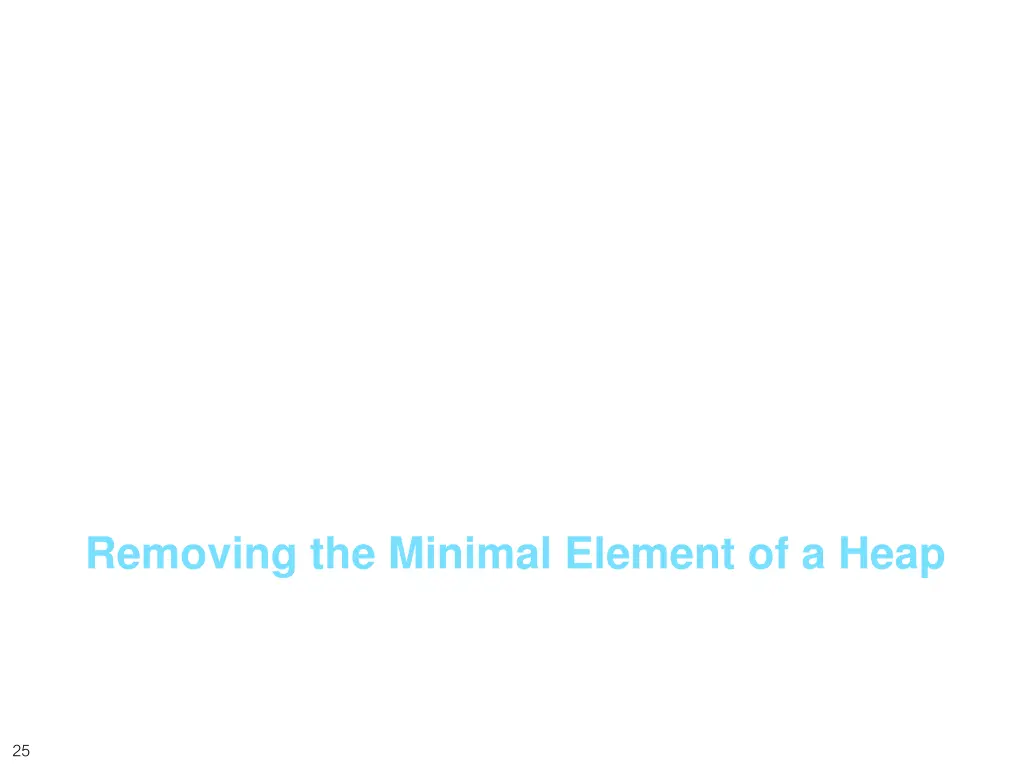 removing the minimal element of a heap