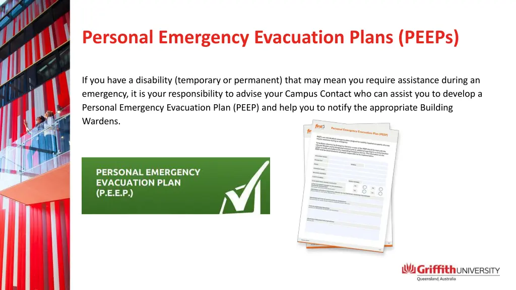 personal emergency evacuation plans peeps