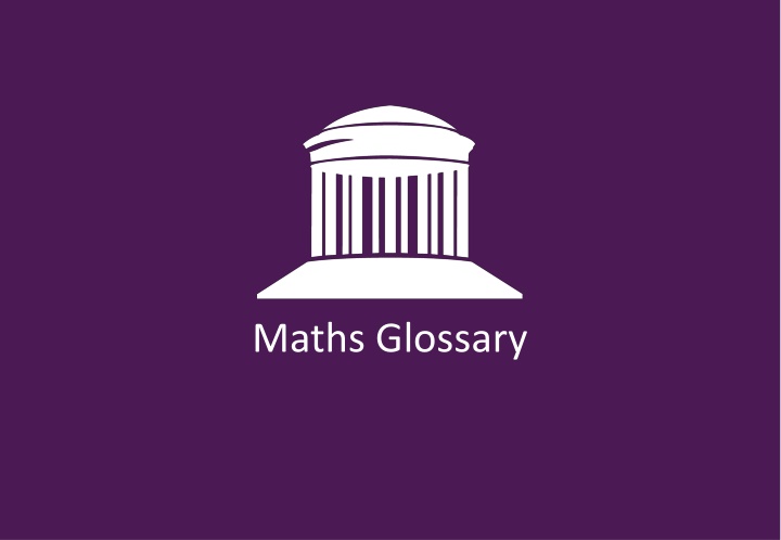 maths glossary