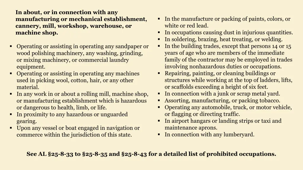 in about or in connection with any manufacturing