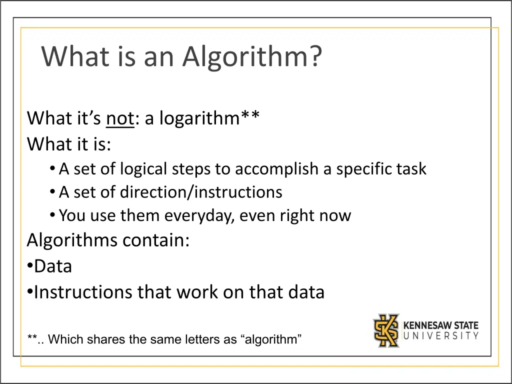 what is an algorithm