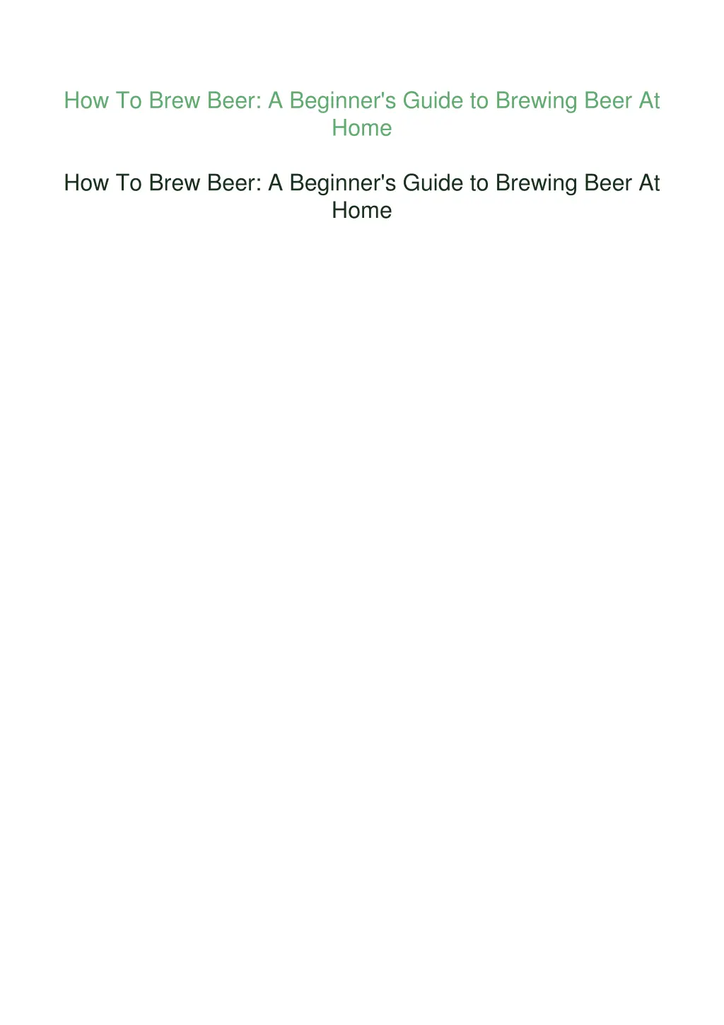 how to brew beer a beginner s guide to brewing