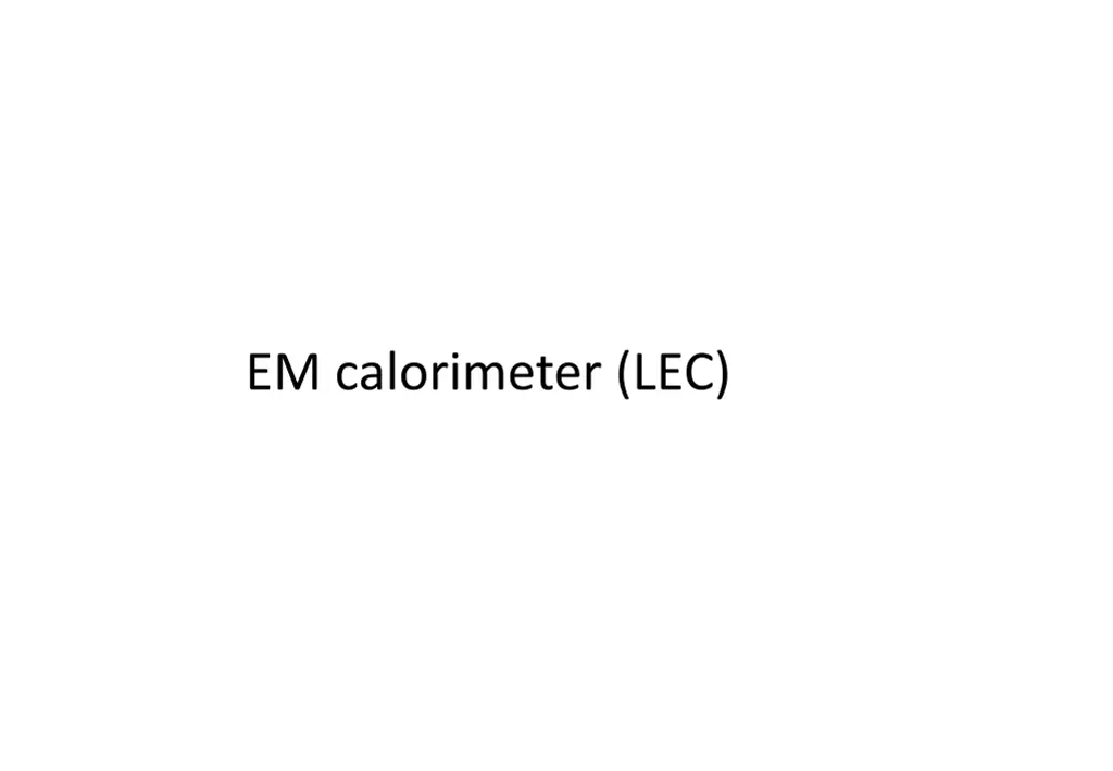 em calorimeter lec