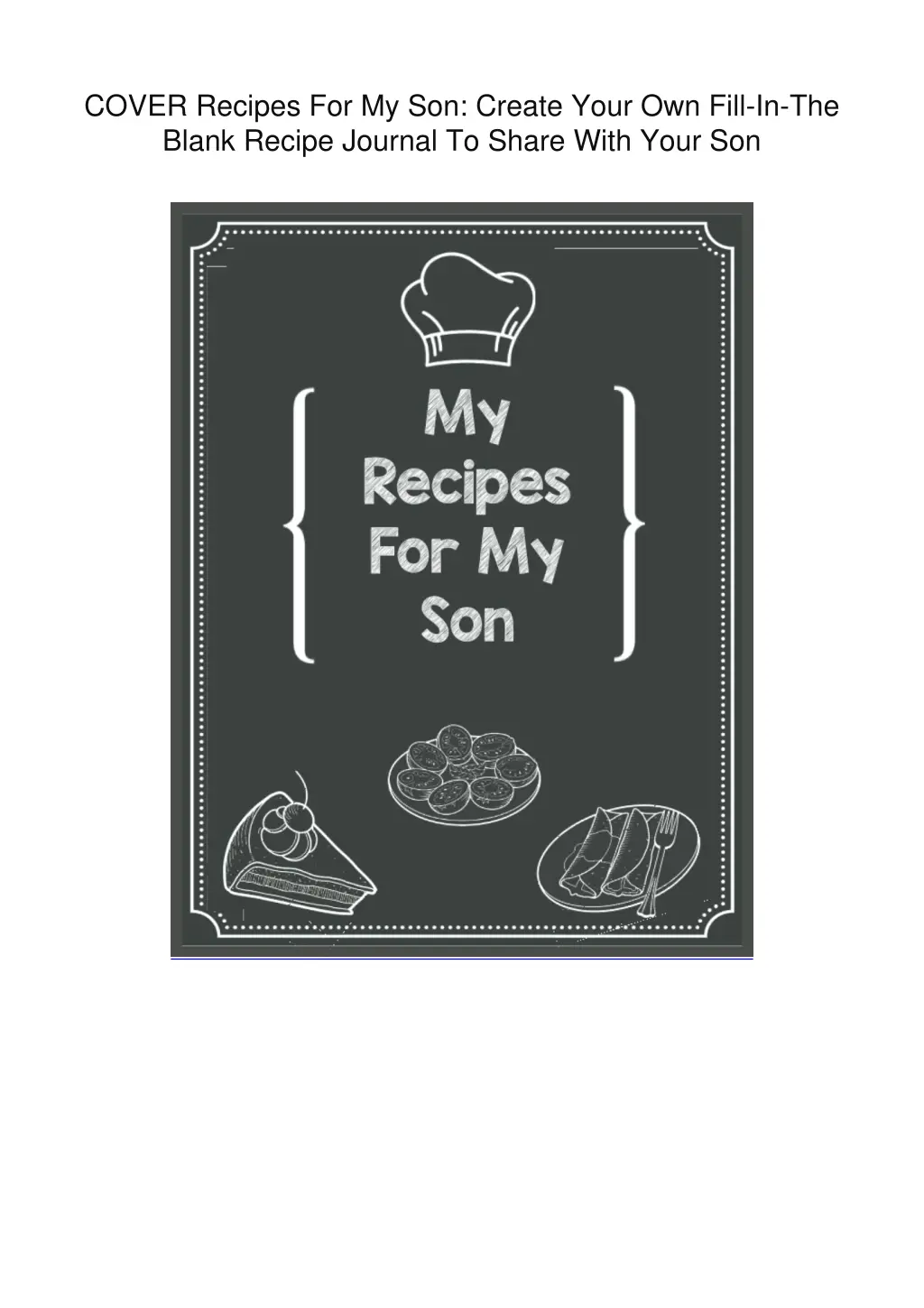 cover recipes for my son create your own fill