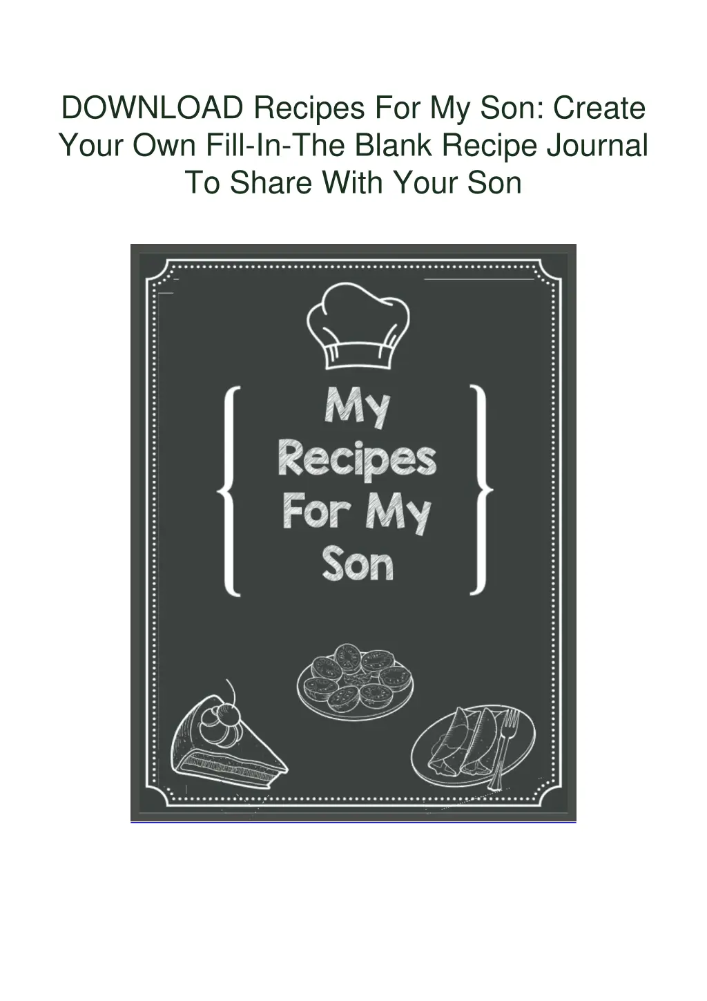 download recipes for my son create your own fill