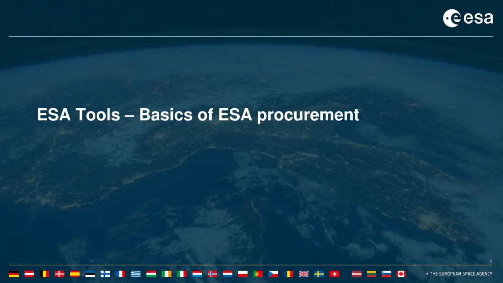 esa tools basics of esa procurement