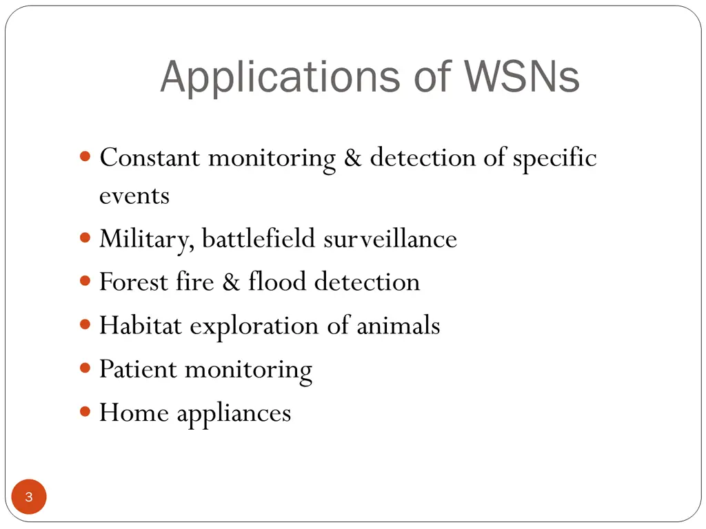 applications of wsns