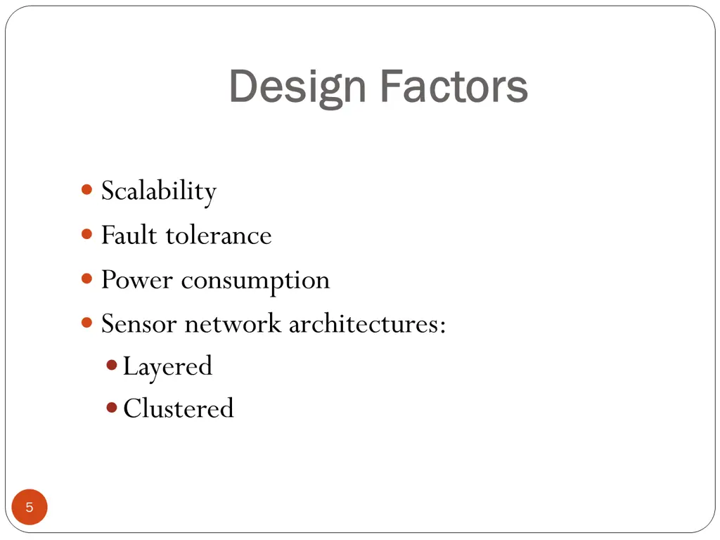 design factors design factors