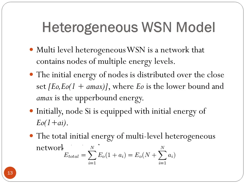 heterogeneous wsn model heterogeneous wsn model