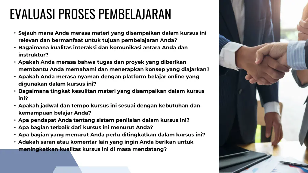 evaluasi proses pembelajaran