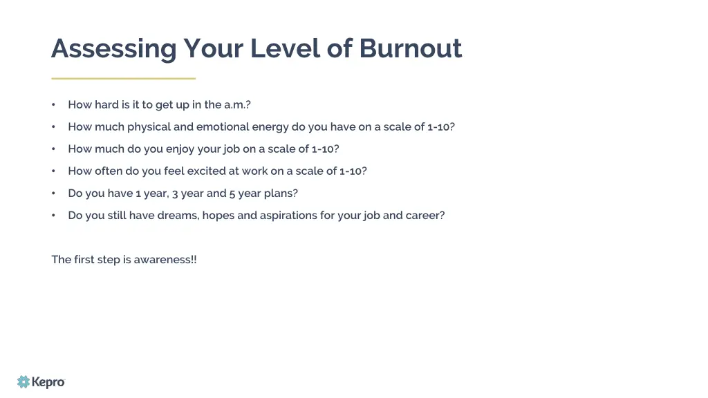 assessing your level of burnout