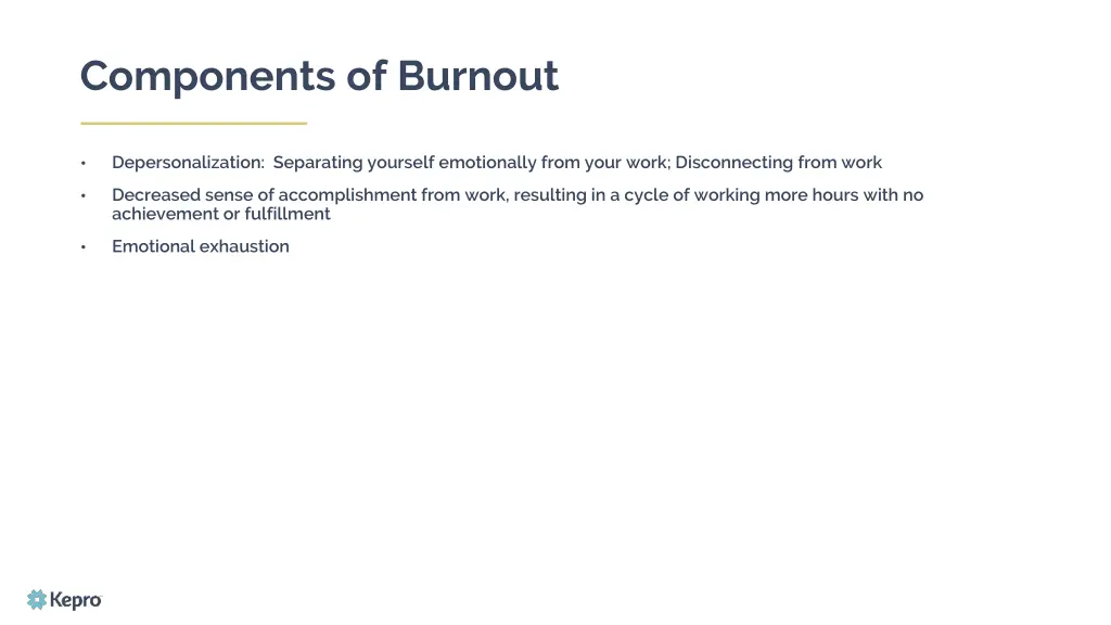 components of burnout