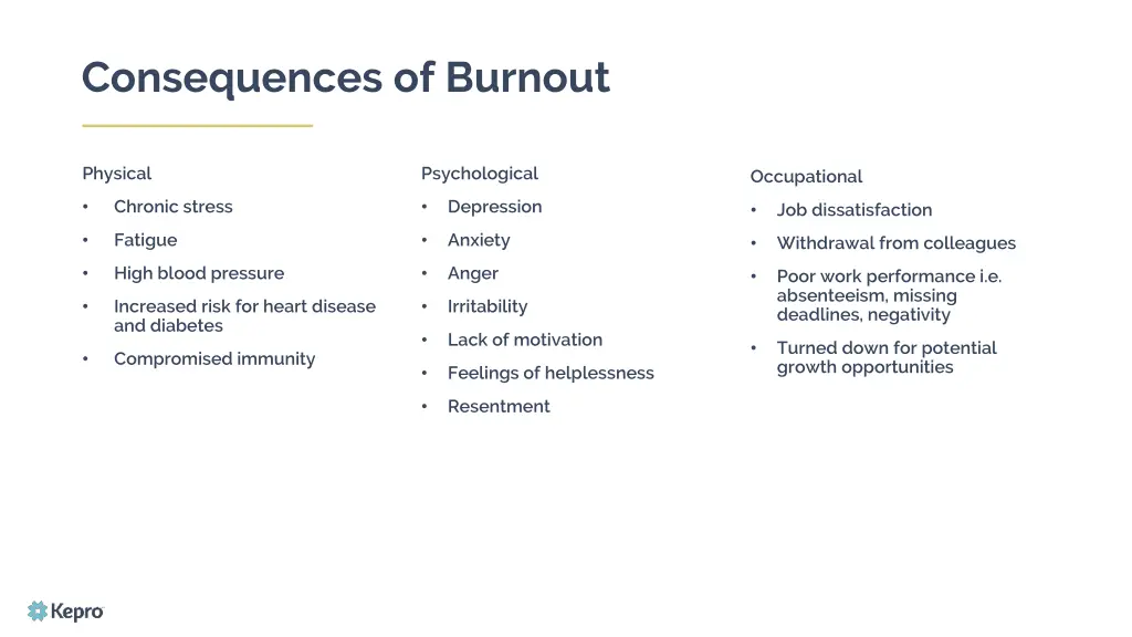 consequences of burnout