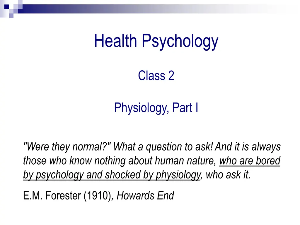 health psychology