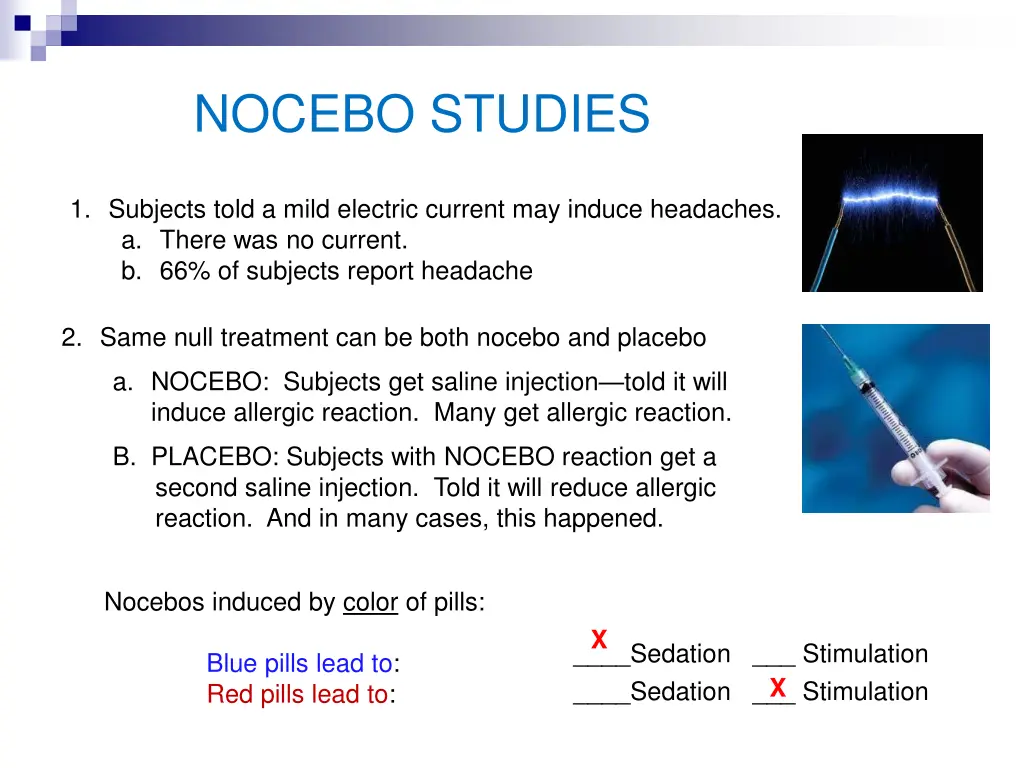 nocebo studies