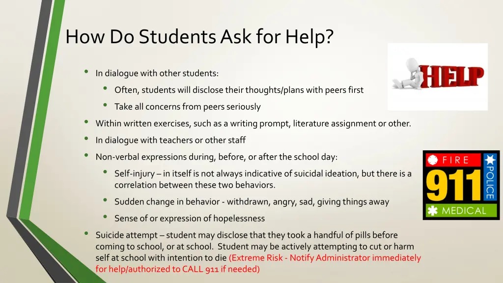 how do students ask for help