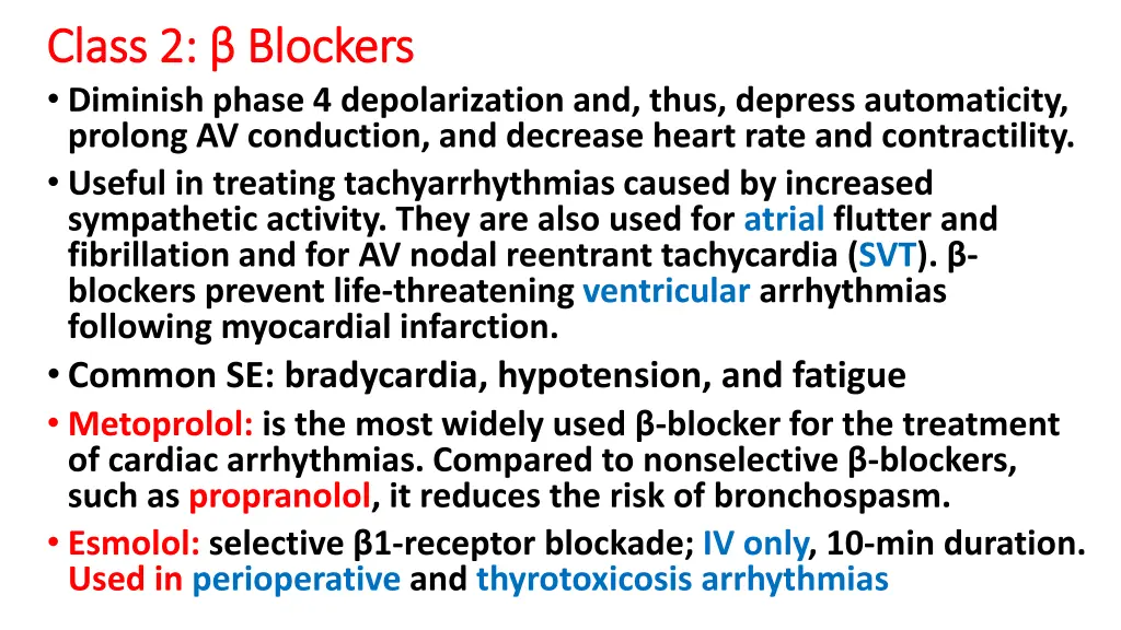 class 2 blockers class 2 blockers diminish phase