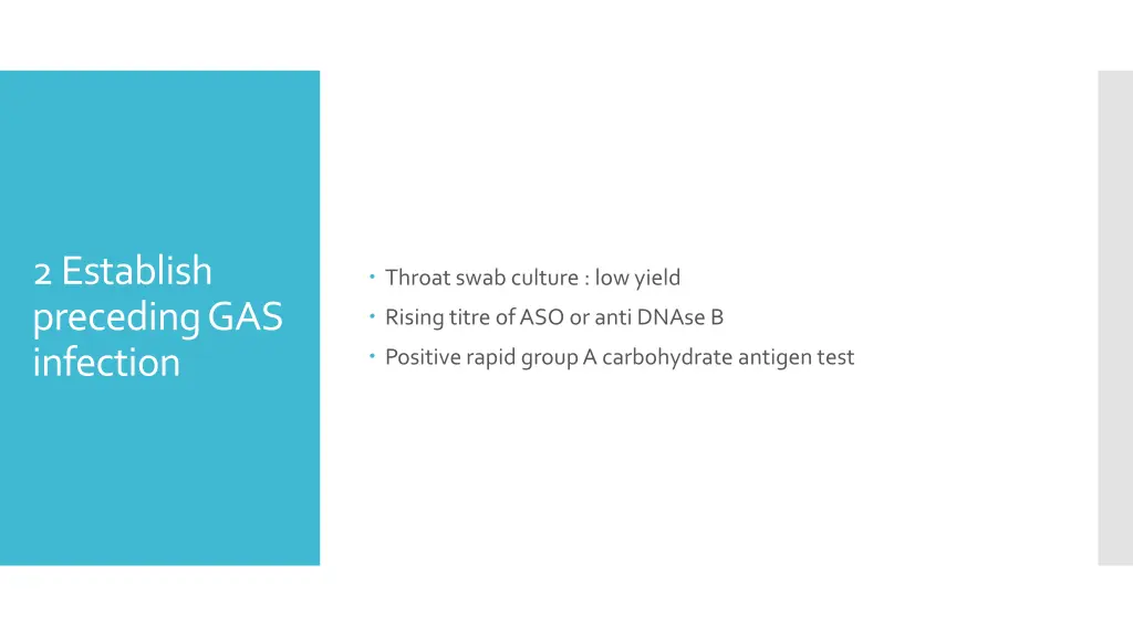 2 establish preceding gas infection