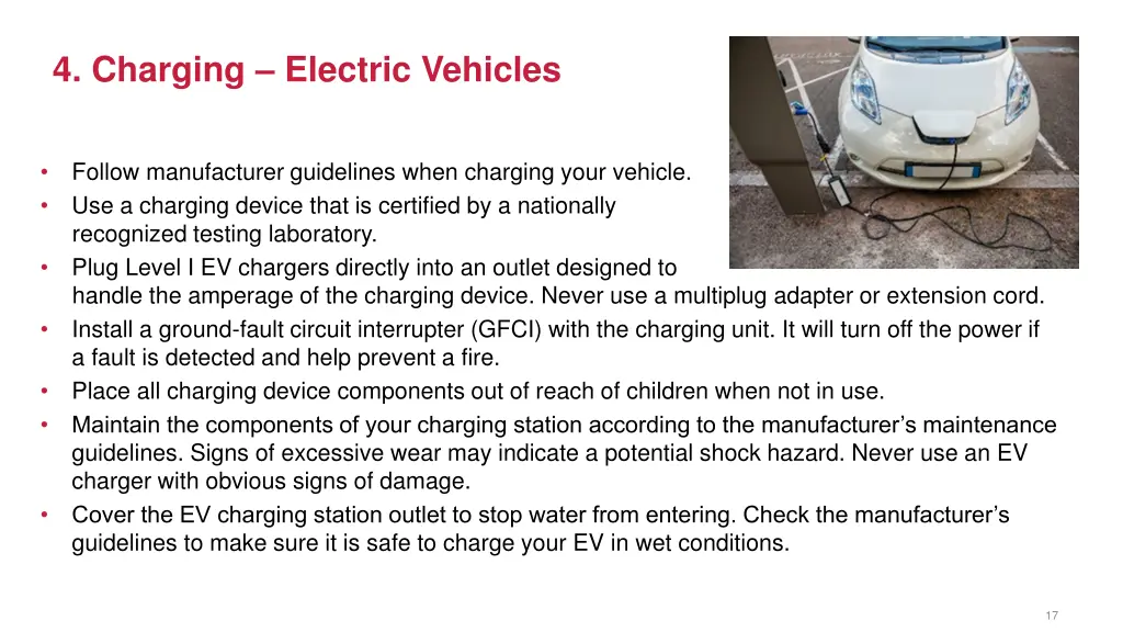 4 charging electric vehicles