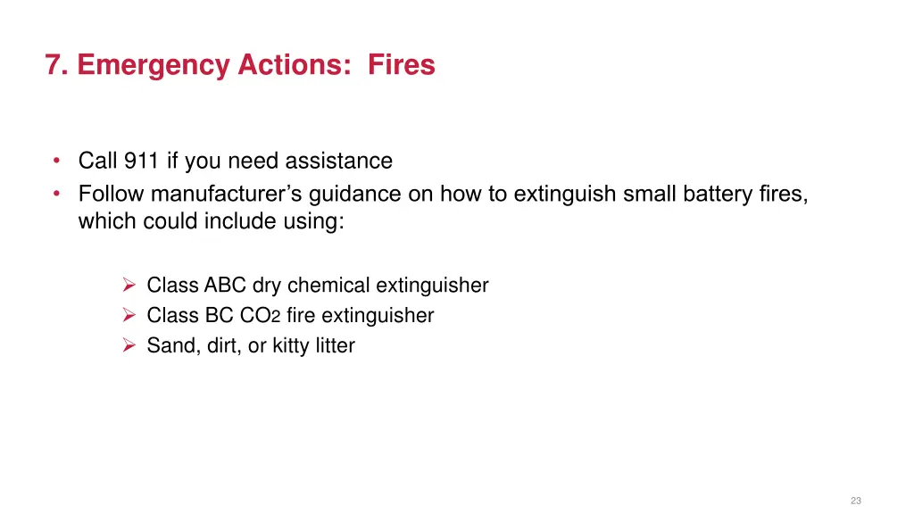 7 emergency actions fires