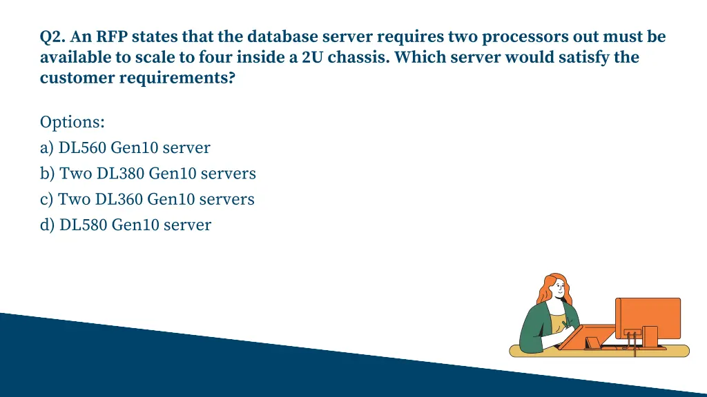 q2 an rfp states that the database server