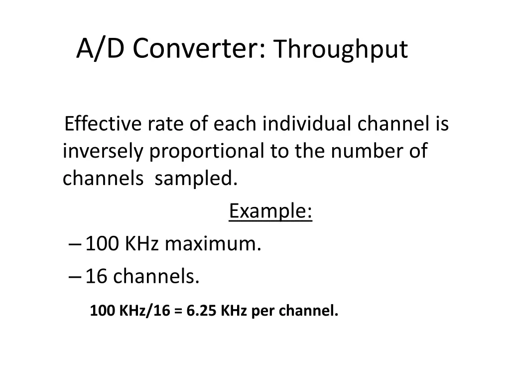 a d converter throughput