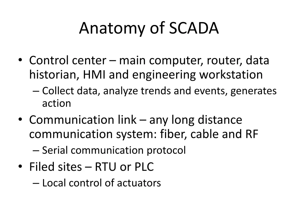 anatomy of scada