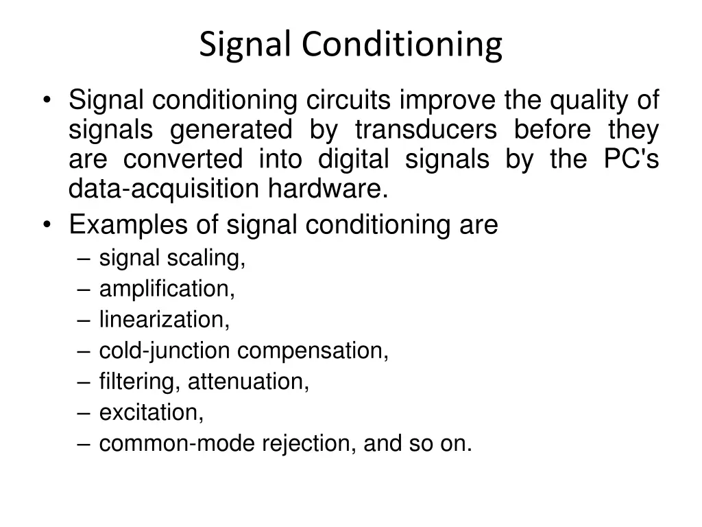 signal conditioning