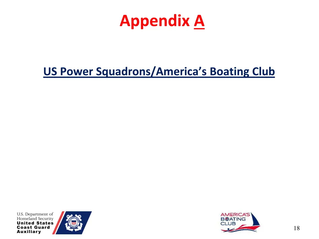 appendix a