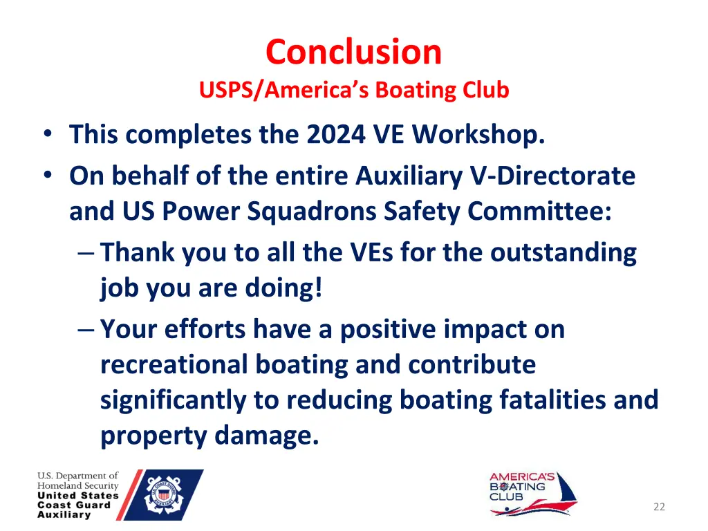 conclusion usps america s boating club