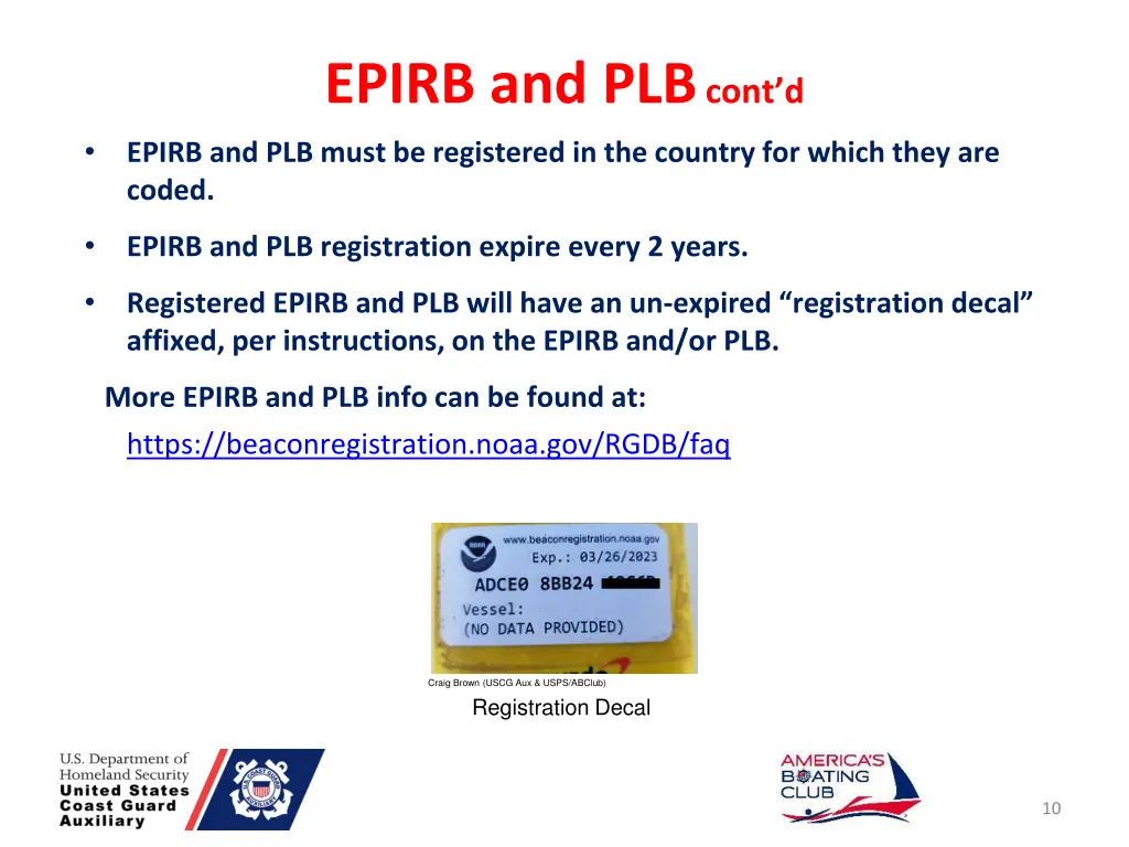 epirb and plb cont d