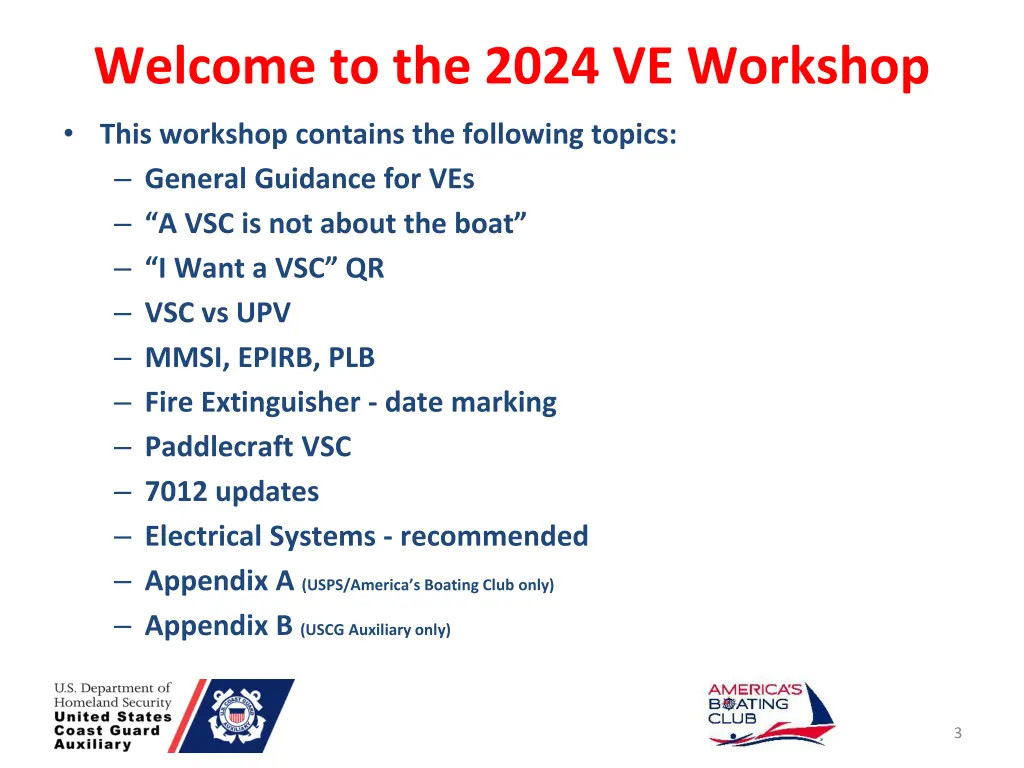welcome to the 2024 ve workshop