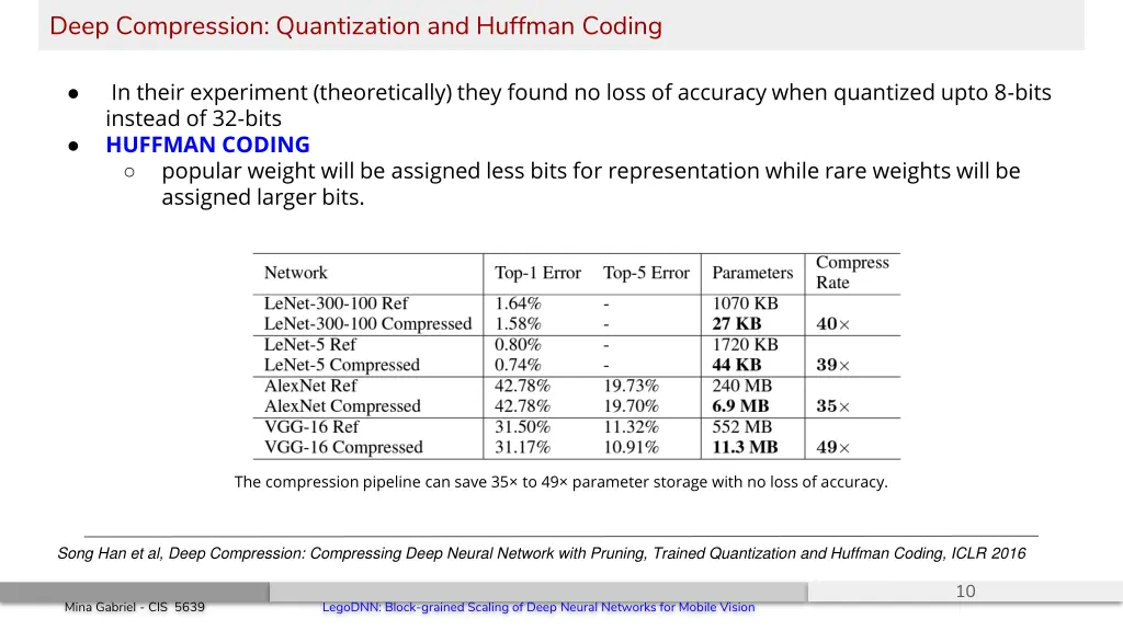 deep compression quantization and huffman coding
