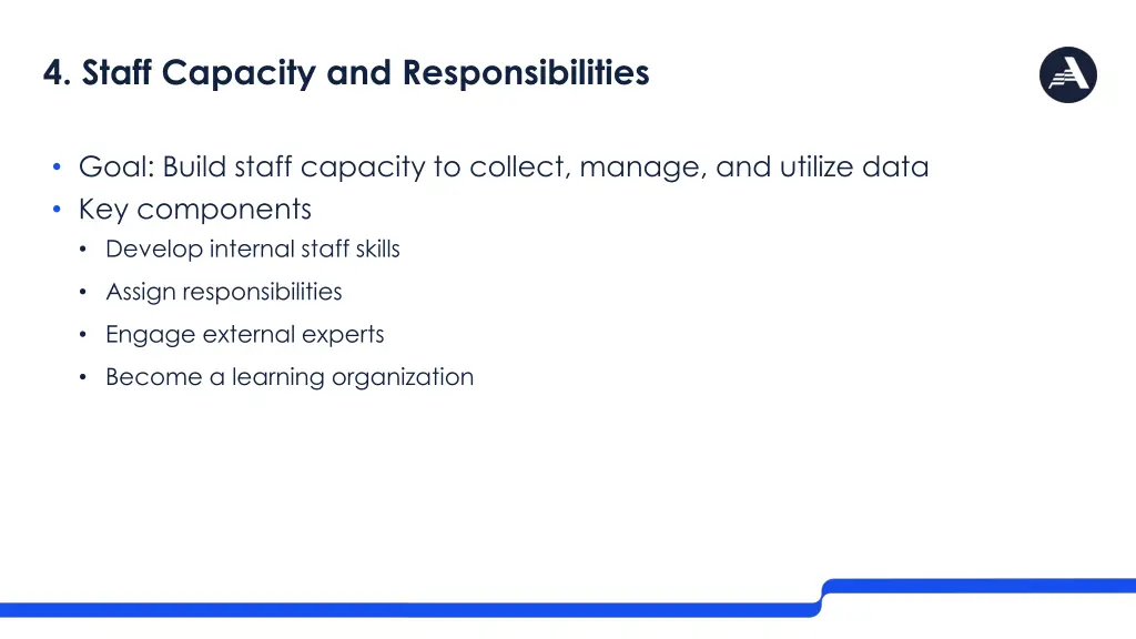 4 staff capacity and responsibilities