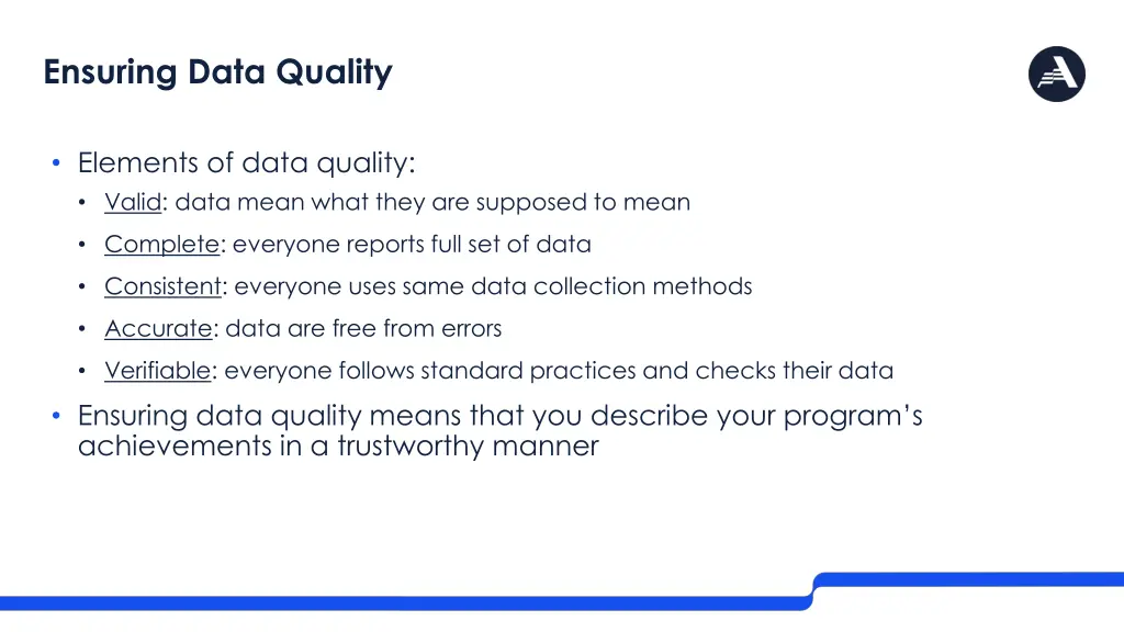 ensuring data quality