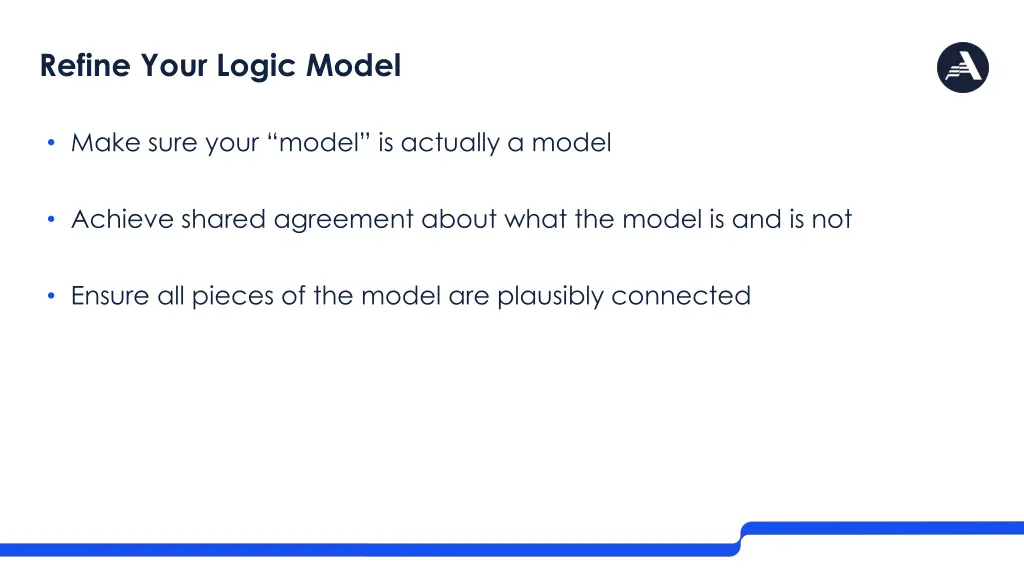 refine your logic model