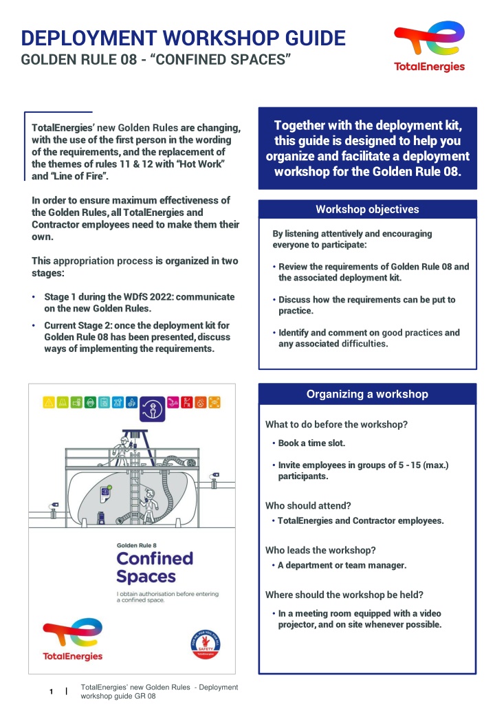 deployment workshop guide golden rule 08 confined