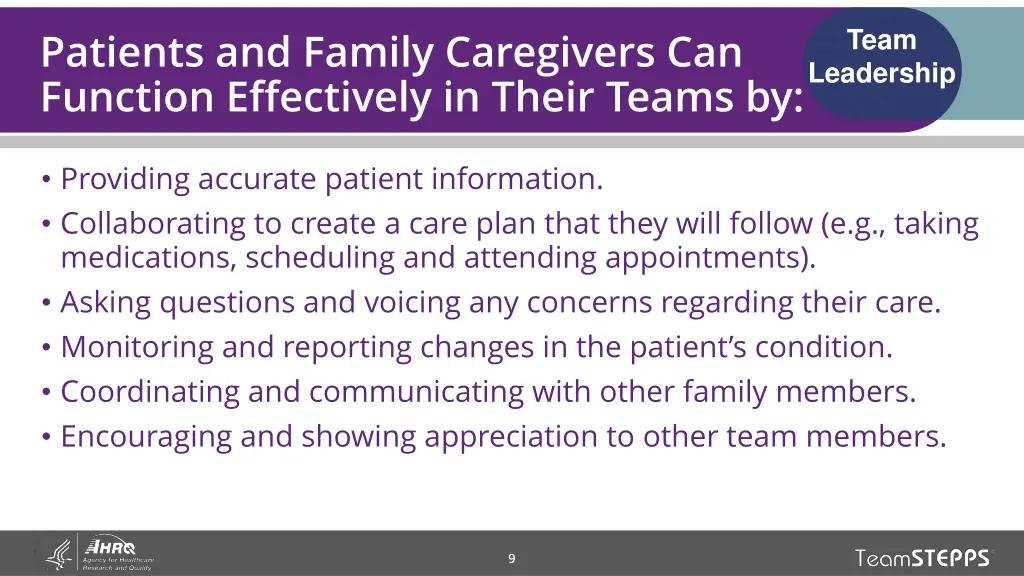 patients and family caregivers can function