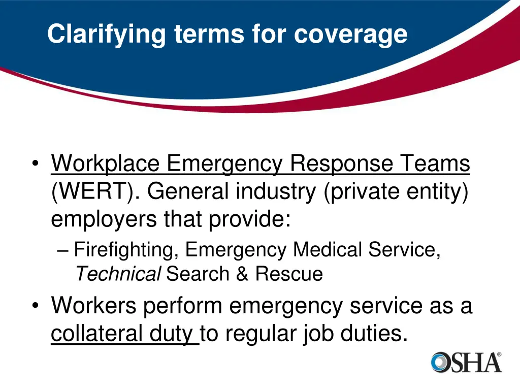 clarifying terms for coverage 1