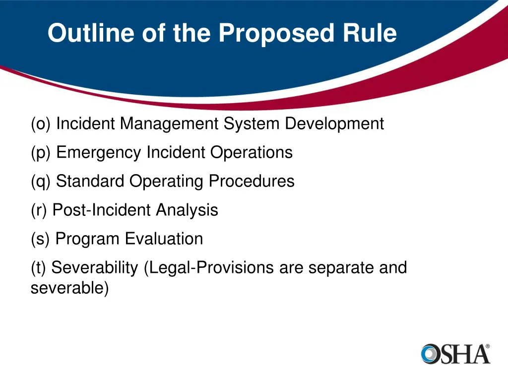 outline of the proposed rule 2